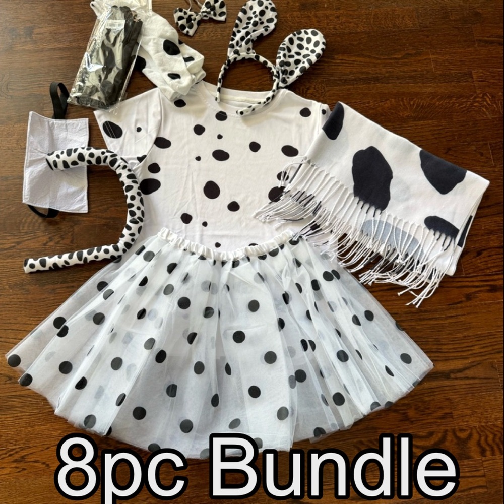 Women's White Polka Dot Tulle Costume Dress